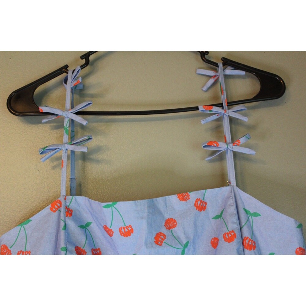 Pinch Boutique Dress Tank Cherries Blue Size Large NEW With Tags - Picture 4 of 10